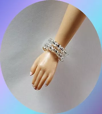 Petite Crystal Snake Wrap Bracelet Made For Vintage Barbie Doll Jewelry REPRO • $3.99