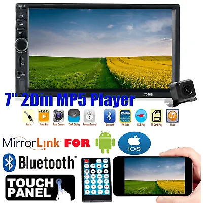 $59.98 • Buy 7  2 Din Car Stereo Radio USB Bluetooth Player Touch Screen Mirror Link For GPS