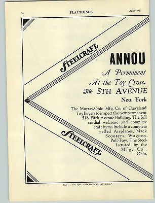 1929 PAPER AD 2 PG Steelcraft Murray Ohio Toy Pedal Cars Airplanes Coaster Wagon • $27.96