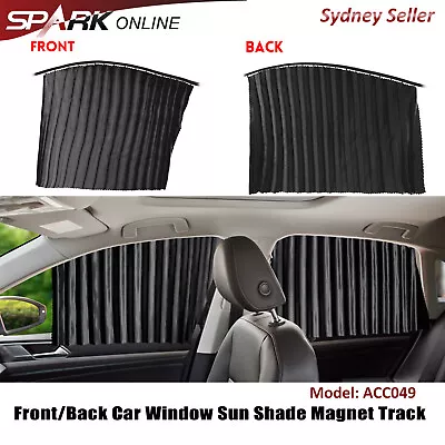 Car Sunshade UV Curtain Screen Cover Magnetic Track Front Back Rear Window CT049 • $29.95