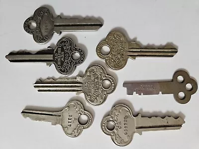 7 *rare* P & F CORBIN Numbered Vintage Keys BEAUTIFUL Deco Style HARVARD CT • $16.25