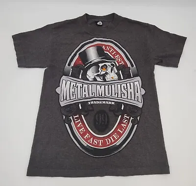 METAL MULISHA LIVE FAST DIE LAST MX MOTOCROSS RACING SKULL TEE T SHIRT Mens M • $19.50