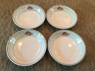 4 Vintage Moss Lake Adirondacks Camp Soup/Salad Bowls Syracuse China • $125.95