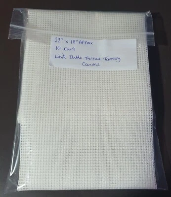 £8 • Buy Tapestry Canvas Double Thread 10 Count White