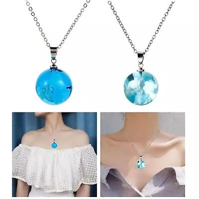 Pendant Necklace Luminous Resin Creative Nature Inspired Funny For Women Men • £5.24