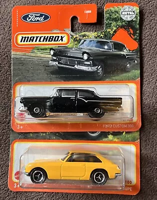 Matchbox 1971 MGB GT Coupe & Ford Custom 300 • £3.50