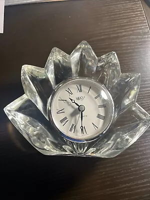 Vintage Mikasa Fleurisse German Made Desk Clock Japan Crystal • $20