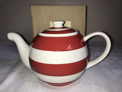 £24 • Buy Small Betty Teapot T.G Green Cornishware Red & White 30cl New Boxed
