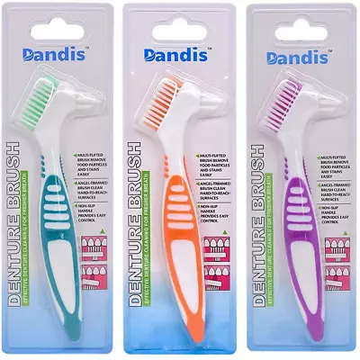 3 Pack Cleaning Brush Set Hard Toothbrush Portable Denture Toothbrush Cleaning • $10.62