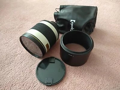 500mm F6.3 Nikon Digital SLR Fit Opteka Mirror Lens With Hood Caps And Filter. • £90