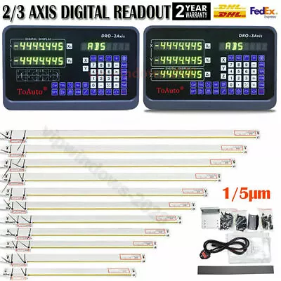 1/5um Linear Scale Sensor 2/3/4 Axis Digital Readout DRO Display For Mill Lathe • $72.66