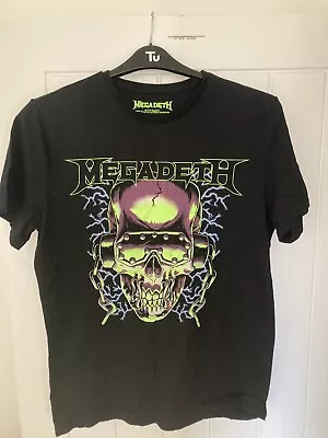 Megadeth 2019 Flourescent Skull T-shirt (Medium) • £12