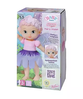 Baby Born Fairy Violet Storybook 18cm Fairy Doll With Light Up Stand • £12.45