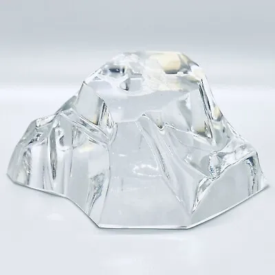 $36.59 • Buy Vtg Val St. Lambert Crystal PAPERWEIGHT Iceberg Design EBROS God Belgium FLAWED