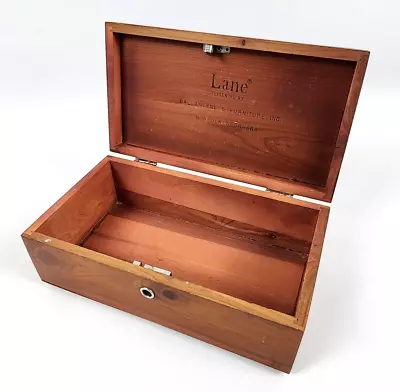 Vintage 9  Lane Cedar Chest Salesman Sample Jewelry/Trinket Box ~ NO KEY ~ • $22.95
