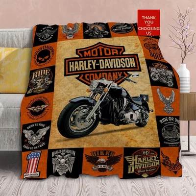 $67.99 • Buy Harley Davidson Motor All Season Blanket,Love Motorcycle Harley Davidson Blanket
