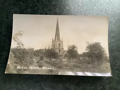 VINTAGE POSTCARD Parish Church Walsall 1940s/50s  Real Photo Nice Cond • £2.99