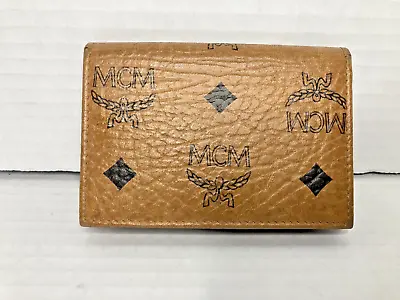 MCM Vintage Monogram Wallet Card Holder Cognac Color • $195