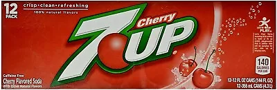 7 Up Cherry Flavor Soda Cans 355ml X 12 Pack Secure Packaging  • $33.99