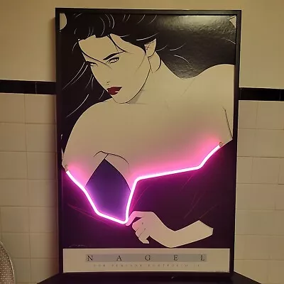 Patrick Nagel PLAYBOY PORTFOLIO II Print Pink Neon COLLECTIBLE Rare 1989 • $1800