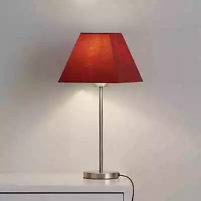 Lamp Light Shade Qarnay Dark Red Fabric Dyed Small Light Cover 20cm By GoodHome • £4.99