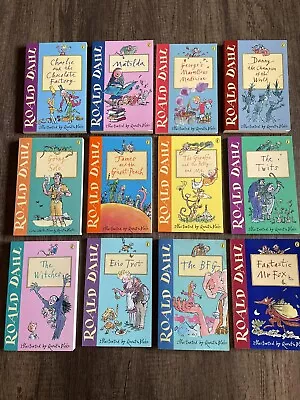 Roald Dahl Book Collection 12 X Books Paperback Box Set Quentin Blake BFG Twits • £12.50