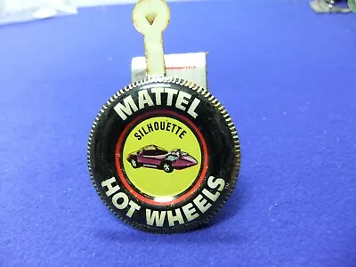 Tin Badge Mattel Hot Wheels Silhouette 1967 Hong Kong Toys Cars Advert • £6.30