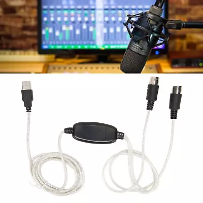 USB To MIDI Cable Adapter 2 In 1 PC Synthesizer Music Studio Keyboard Adapte BEA • $12.12