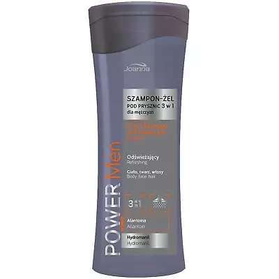 JOANNA Power Men 3 In 1 Refreshing Shampoo And Shower Gel With Hydromanil 100ml • £4.99