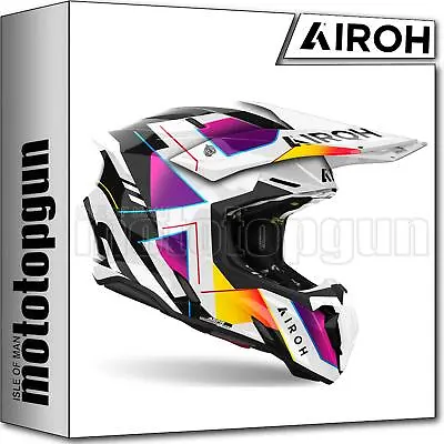 Airoh Helmet Cross Motorbike Tw3r38 Twist 3 Rainbow Gloss Sz. M • $255.75