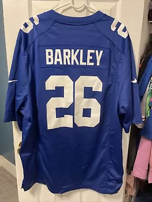 Saquon Barkley New York Giants Football Nike Men’s Blue Jersey Size 2XL • $35