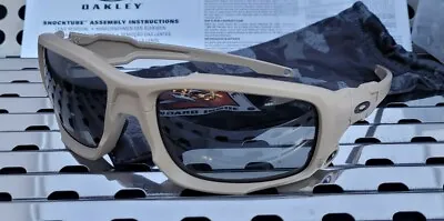 New Oakley SI BALLISTIC SHOCKTUBE Sunglasses Terrain Tan W/ Grey Z87+L3 Lenses • $199.95