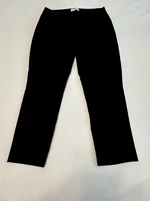 Elle Pants Womens Size 8 Straight Cropped Black (p520Y) Stretch • $14.99