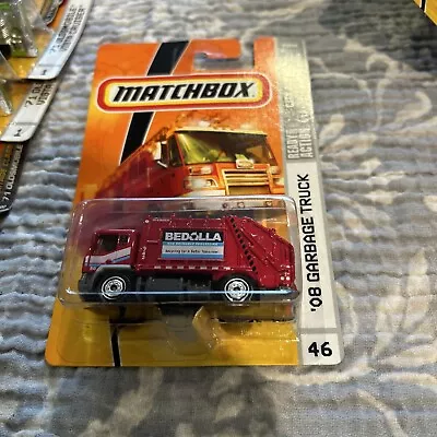 Matchbox  2009 City Action '08 Garbage Truck #46 Red P2944 • $11.39