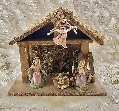 Vintage Fontanni Nativity Set Wooden Creche Manger Made In Italy 5 Pieces • $21.25
