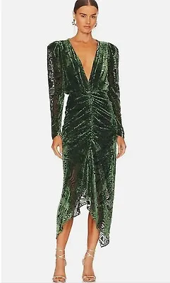 $210 • Buy Rony Kobo Astrid Dress Small Green Designer - Aje - $RRP 900 Zimmerman. NWOT 