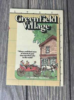 Vintage Dearborn Michigan Greenfield Village Map Souvenir  • $279.60