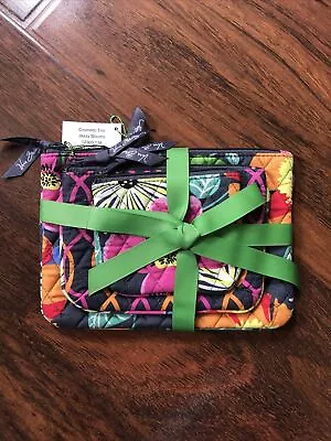 Vera Bradley JAZZY BLOOMS COSMETIC TRIO Set Of 3 Travel Zip Organizer Cases NWT • $39.50