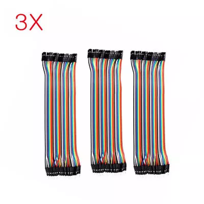 10cm Breadboard Jumper Wires Male To Female Ribbon Cables Lead Kit For Arduino B • $9.98