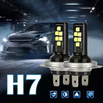 2x H7 LED Light Car Headlight Lamp Bulbs High Low Beam 240W 6000K Kits Universal • $7.50