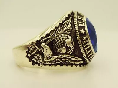 Silver 925 W 10K PLATED  MILITARY POLICE RING  MP RING  USMP  US Size 10 • $76.30