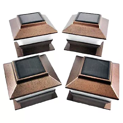 $54.95 • Buy 8 Outdoor Garden Solar LED Post Deck Cap Square Fence Light Landscape Lamp