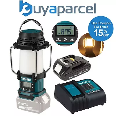 Makita DMR055 LXT 18v Florescent Torch Site Light + Radio + Battery + Charger • £99.99