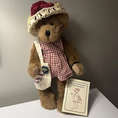 Boyd’s Bear Jointed Stuffed Plush 12” Meridian Wishkabibble At County Fair Vtg • $12