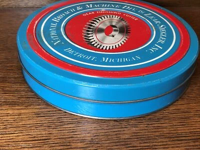 £38.76 • Buy Antique National Broach & Machine Sprocket Gear Tin Metal Box Detroit Michigan