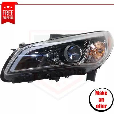 Headlight HY2502201 Halogen Clear Lens Left Side For 2015-2017 Hyundai Sonata • $1350.99