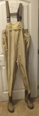 Cabela's Breathable Boot-Foot Pant Waders For Men - Tan - Large Size 11 • $35