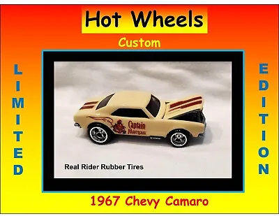 Hot Wheels Custom 67 Chevy Camaro Captain Morgan Rum Real Rider Tires • $35
