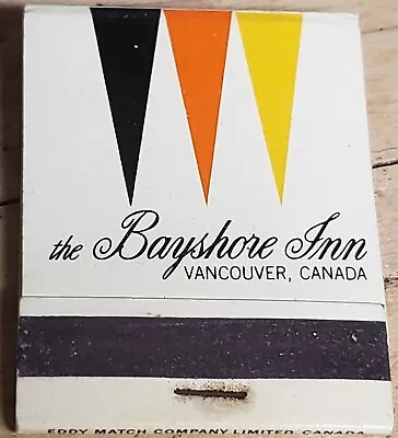 Vintage The Bayshore Inn Hotel Vancouver Canada Matches Matchbook Match Box • $6.95