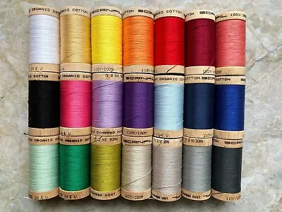 Scanfil 100% Organic Cotton Thread Sold Per 100m Reel • £6